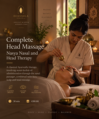 Complete head massage: Nasya Nasal and Head Therapy - 45 Minutes